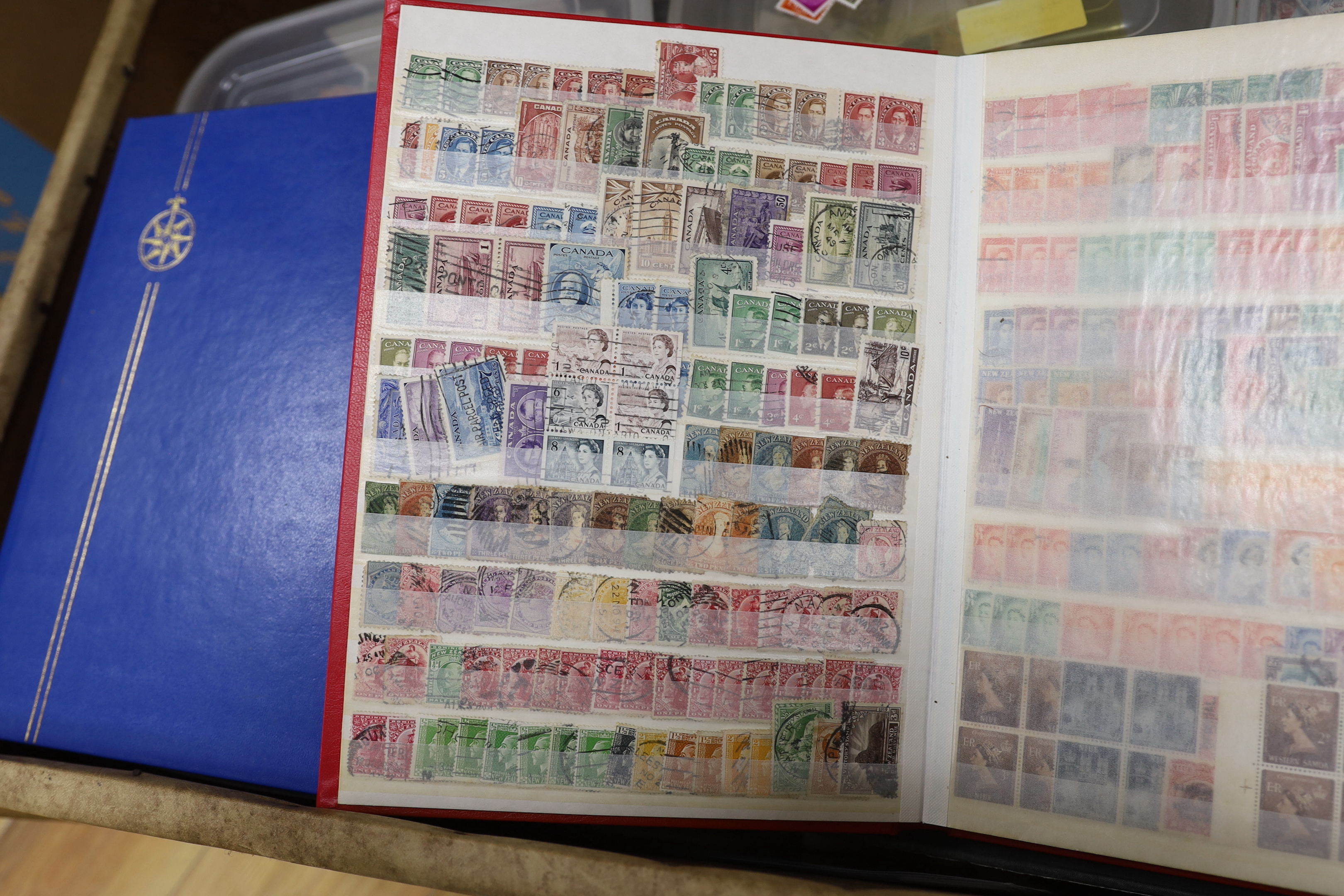A very large quantity of stamps, some arranged in albums
